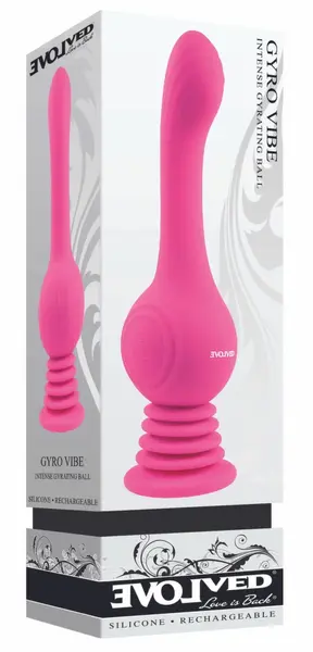 Evolved Gyro Vibe Pink Rechargeable Silicone Intimate Device 19cm