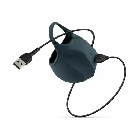 Boners Blue Stimulating Silicone Ring & Pouch 10-Mode Waterproof System