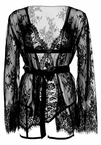 Leg Avenue All Romance Body & Jacket Set Black - Elegant Lace Ensemble S/M