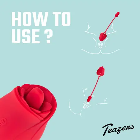 Teazers Rose Duo Rechargeable Intimate Device with Dual Motors Pink