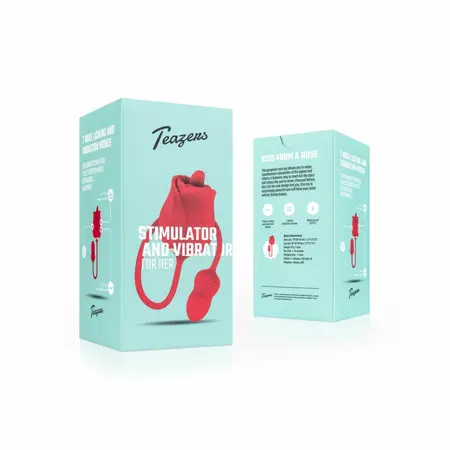 Teazers Rose Duo Rechargeable Intimate Device with Dual Motors Pink