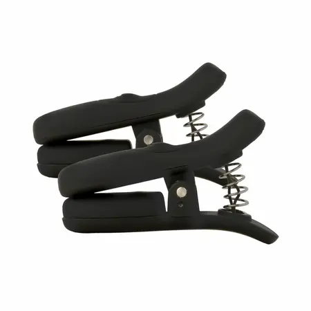 Bedroom Fantasies Vibrating Nipple Clamps Black - Wireless Adjustable Set