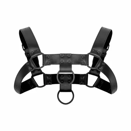 Bruno Adjustable Faux Leather Harness Black 24-32 cm