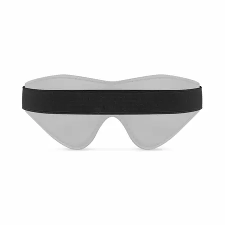 EasyToys Faux Leather Eye Mask Black Comfortable Adjustable Strap