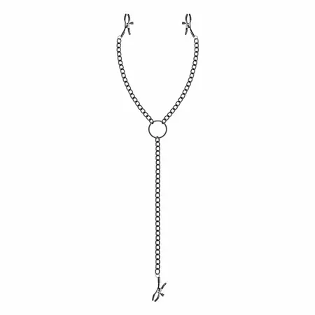 EasyToys Adjustable Body Chain Intimate Clamp Set Black