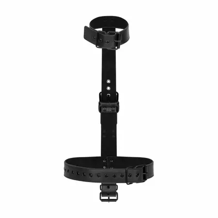 EasyToys Faux Leather Body Restraint Set - Adjustable Collar & Cuffs