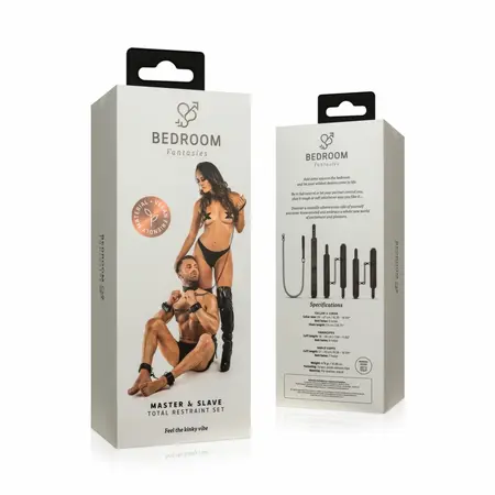 EasyToys Total Restraint Set Black - Adjustable Synthetic Leather Kit