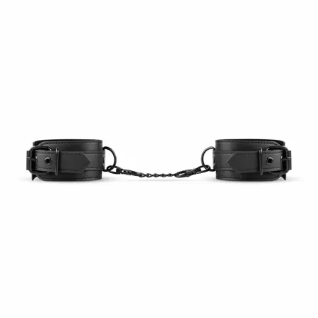 Ouch! Faux Leather Adjustable Ankle Cuffs Black 21-33 cm