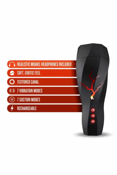 M For Men Storm White - Intimate Vibro Device with Suction System USB
