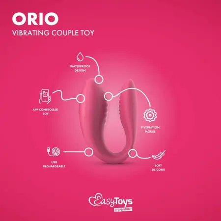 EasyConnect Orio Intimate Duo Device App-Controlled, Violet, Compact Size