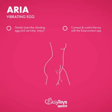 EasyConnect Aria Vibrating Egg - App-Controlled Wireless Device, Pink