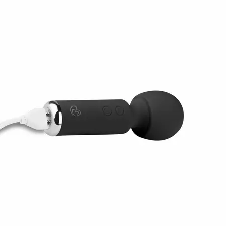 EasyToys Mini Vibe Wand Massager Black - Compact Rechargeable Model