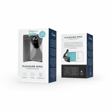 EasyToys Silicone Performance Ring with Ribbed Perineum Stimulator 11cm