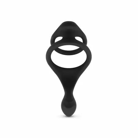 EasyToys Silicone Performance Ring with Ribbed Perineum Stimulator 11cm