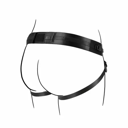 No-Parts Jordan Adjustable Intimate Harness, Flexible Size, Black