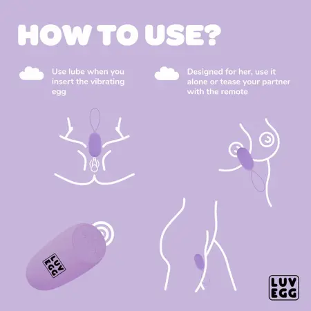 Easytoys Luv Egg XL Purple - Remote-Controlled Silicone Intimate Device