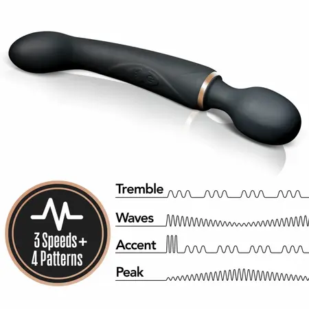 Lush Gia Dual Motor Vibrator Black Silicone with Flexible Design