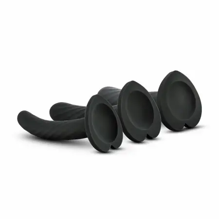 Blush Novelties Temptasia Twist Silicone Set 3 Sizes Suction Base Purple
