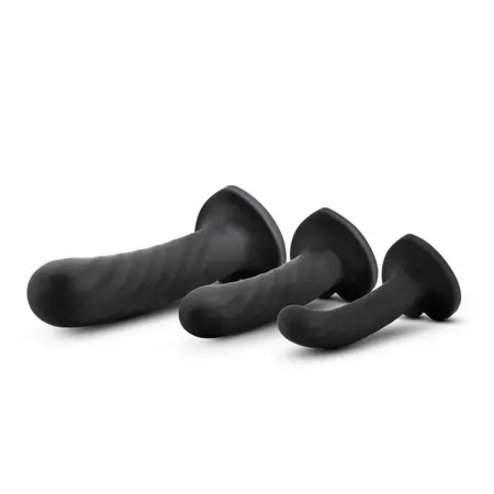 Blush Novelties Temptasia Twist Silicone Set 3 Sizes Suction Base Purple