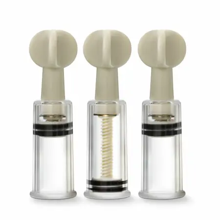 Blush Temptasia Twist Adjustable Suction Set 3pcs Transparent Acrylic