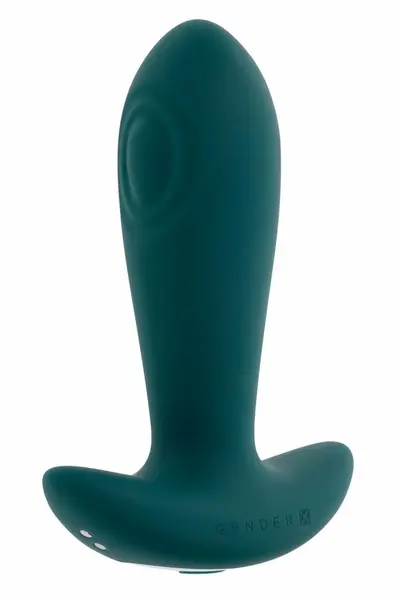 Gender X Tunnel Tapper Remote-Controlled Intimate Device, Black, 12.1 cm