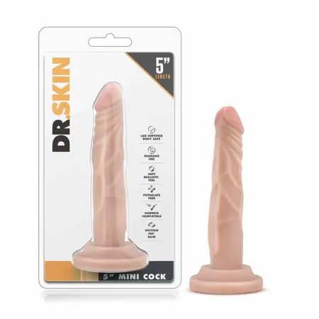Dr. Skin Beige Mini Model 5.75'' with Suction Cup - Compact Intimate Tool