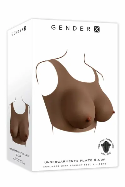 GENDER X UNDERGARMENTS Plate D-Cup Dark Silicone Wearable Vest
