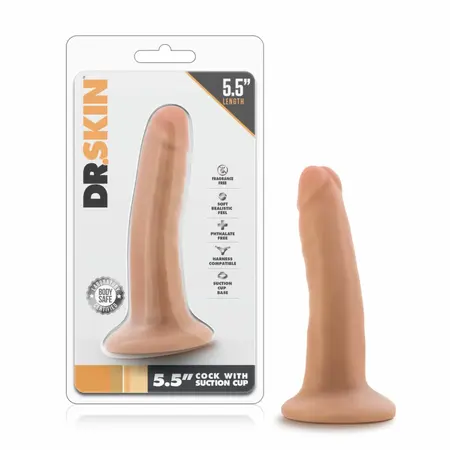 Dr. Skin Vanilla 5.5'' Intimate Model with Suction Cup - Compact Size