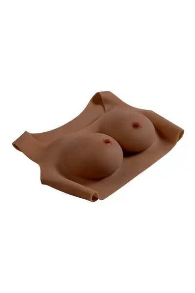 GENDER X Undergarments Plate C-Cup Dark Silicone Wearable Vest