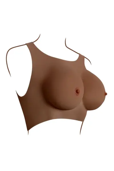 GENDER X Undergarments Plate C-Cup Dark Silicone Wearable Vest