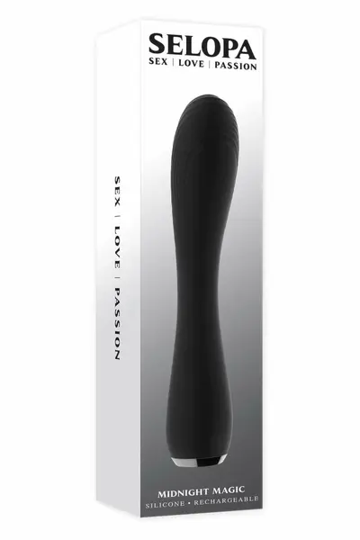 SELOPA MIDNIGHT MAGIC Rechargeable Silicone Intimate Device 20.1cm Black