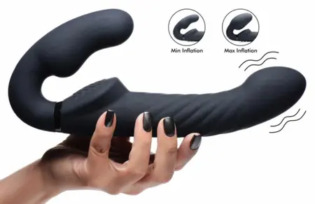 Swirl Black Wireless Strapless Intimate System with Inflatable Ball