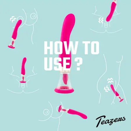 Teazers Pleasure Pump Pink - Multi-Function System with G-Spot Vibrator