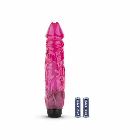 Dream Toys Jelly Supreme Pink Glitter Vibrating Intimate Device 22cm