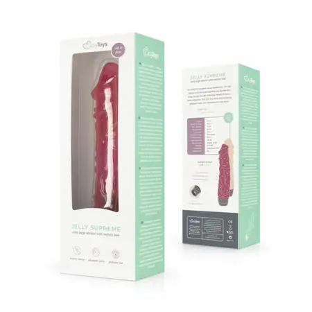 Dream Toys Jelly Supreme Pink Glitter Vibrating Intimate Device 22cm