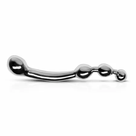 Sinner Multi-Stim Metal Wand - Curved Intimate System, Silver, 22 cm