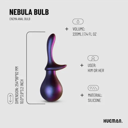 Hueman Nebula Bulb Anal Hygiene System - Compact Cleaning Tool