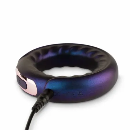 Hueman Saturn Vibrating Silicone Ring Intimate System - Rechargeable, Black
