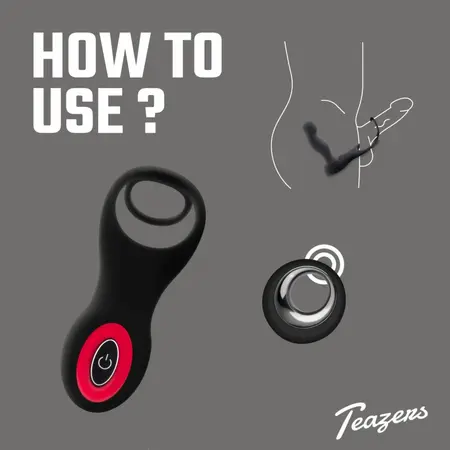 Teazers Prostate Vibrating Intimate System with Dual Rings & Remote Control