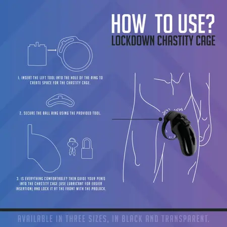 Shots Lockdown Secure Large Cage - Adjustable Fit, Black, 5 Rings
