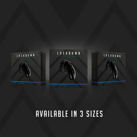 XR Brands Lockdown Secure Anatomic Cage Small with Multi-Size Rings