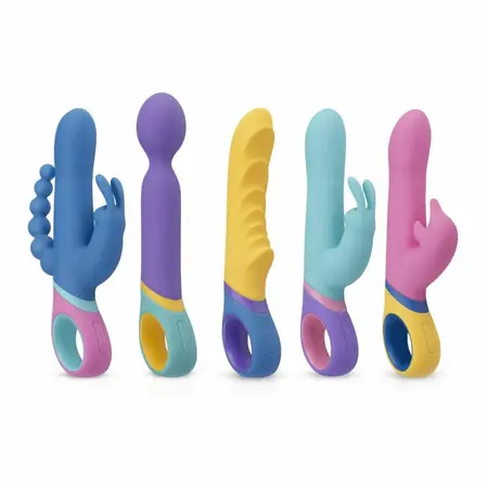 Base Wand Vibrator - Multicolor, 11 Vibration Modes, Flexible Head
