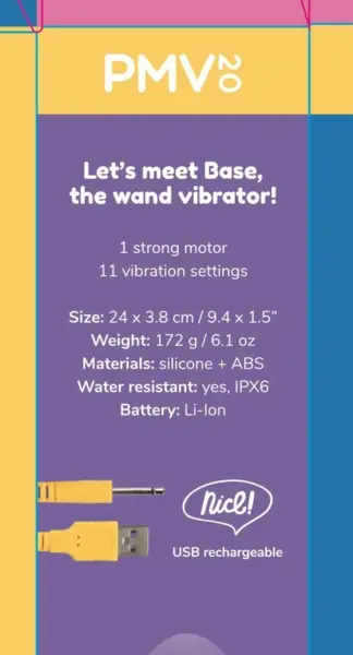 Base Wand Vibrator - Multicolor, 11 Vibration Modes, Flexible Head