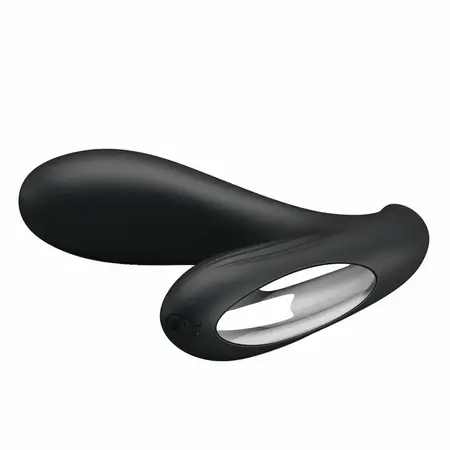 Baile Backie Vibrating Plug 30 Modes Rechargeable Black Silicone