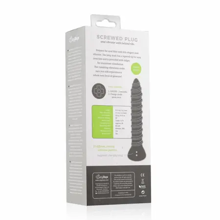 Screwed Plug Large by Dream Toys - Textured Anal Model, 10 Modes, USB