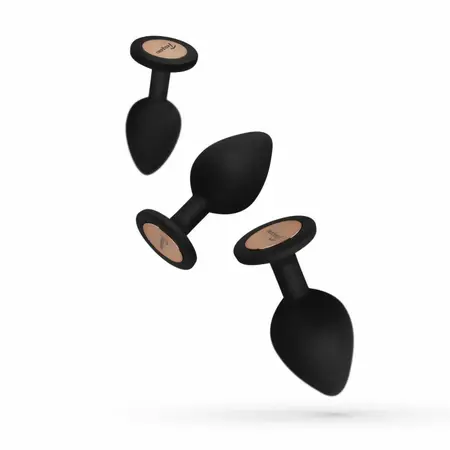 EasyToys Anal Plug Set Flexible Silicone 3 Sizes Black 8719934001787