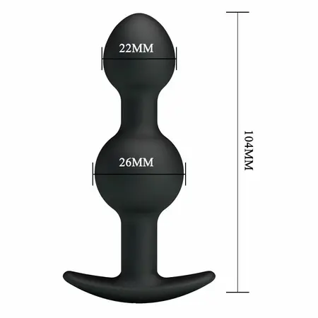 Svakom Weighted Double Silicone Plug with Internal Motion System Black