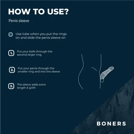 Boners Extension Sleeve Silicone Support Model Transparent 20 cm