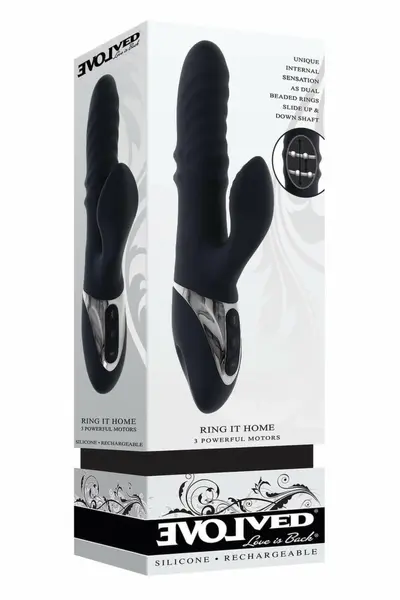 EVOLVED RING IT HOME Dual-Loop Intimate Machine, 3 Motors, Silicone, 24cm