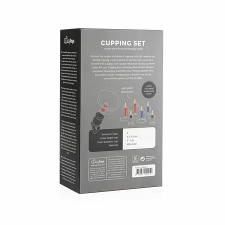 EasyToys Vacuum Cupping Set - 6-Piece Kit with Hand Pump, Multi-Size